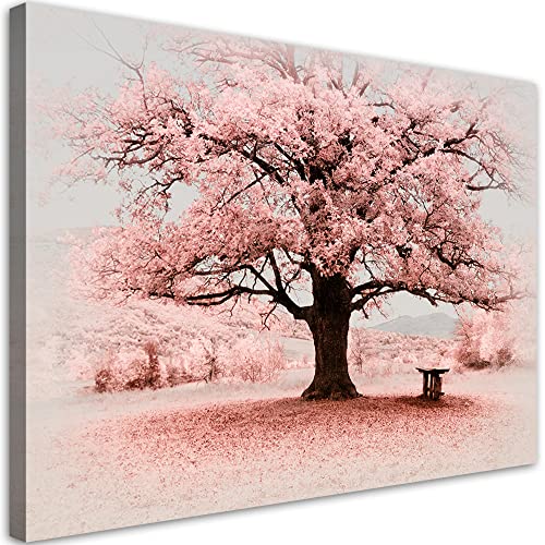 Impression sur Toile Arbre Rose 60x40 Déco Murale Sans Effort