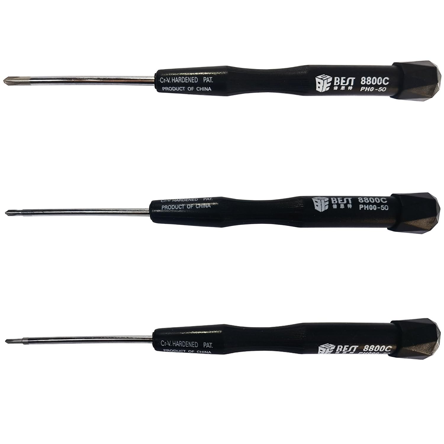 Uacen Set of 3 Phillips PH0 PH00 PH000 Precision Screwdrivers Model Making Precision Mechanics with Twist Cap