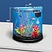 Tetra 3 Gallon Small Fish Tank, Aquarium Starter Kit, with Filter, Air pump, & Color Changing Light, Half Moon shape, for Gold Fish & Betta