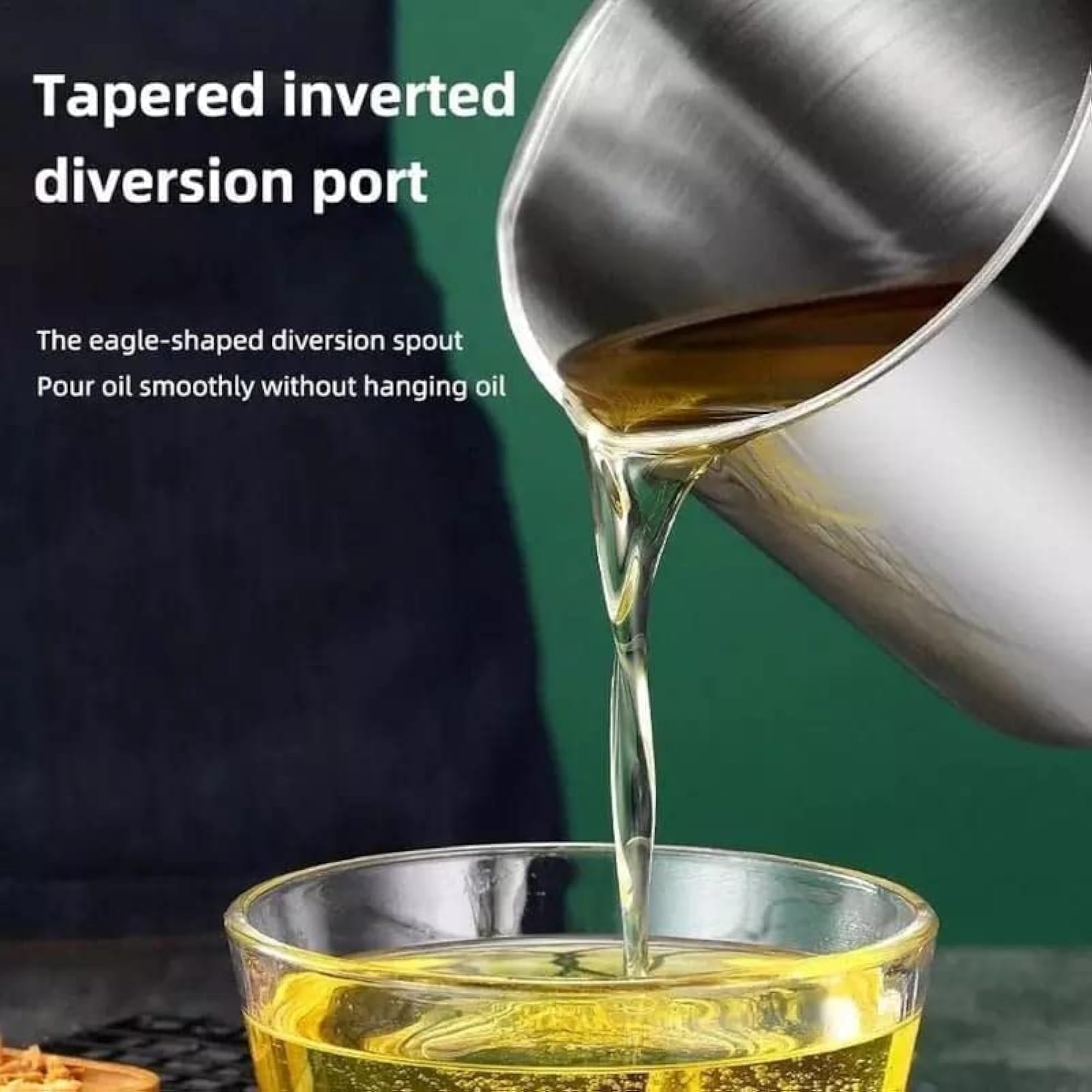 Stainless Steel Oil Strainer Pot with Removable Filter