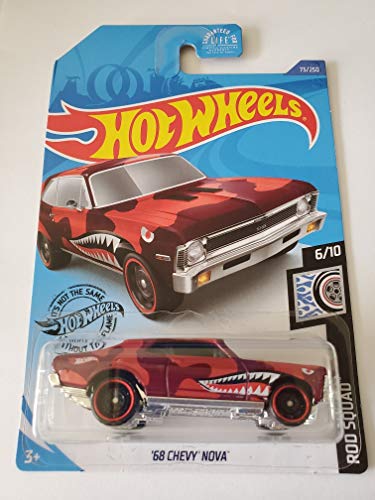 Hot Wheels 2020 Rod Squad Chevy Nova 1:64 Rojo miniatura 1