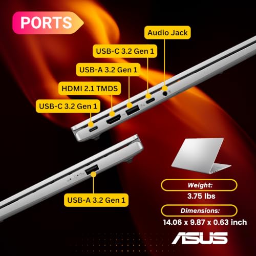Image of ASUS Vivobook S16 AI Business Laptop, 16 inch 120Hz FHD+ Touchscreen, AMD Ryzen AI 9 465(>i9-13900H), Backlit Keyboard, FHD IR Webcam, Dolby Atmos, Stylus, Windows 11 Pro, Silver(16GB DDR5 RAM | 1TB SSD)