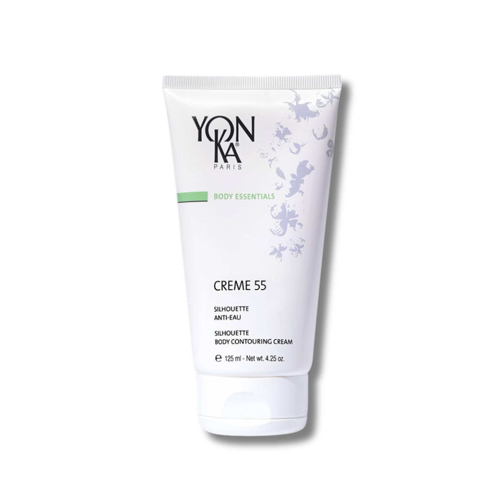 Yon-Ka Creme55 Draining Body Cream 125ml | Slenderising Body Cream for Water Retention and Tired Legs, With Ivy and Natural Blend | Dermatologically Proven Results ! Natural Origin