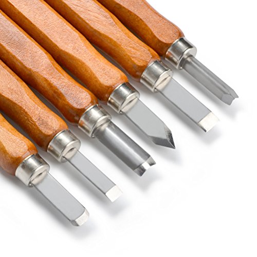 Timesetl 17Pack Small Wood Carving Set, 12Pcs Wood Carving Tools Sk2 Carbon Steel + 4Pcs Whetstone + 1Pcs Storage Case For Beginners Diy Woodworking Sculpting Whittling With Safety Cap #TOP4