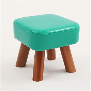 HEDMAI Moda Creativa Madera Maciza Hogar Sala de Estar Banco para Adultos Sofá para niños Banco de Cuero Zapatos Banco Mesa de Centro Taburete FENPING (Color : Azul)
