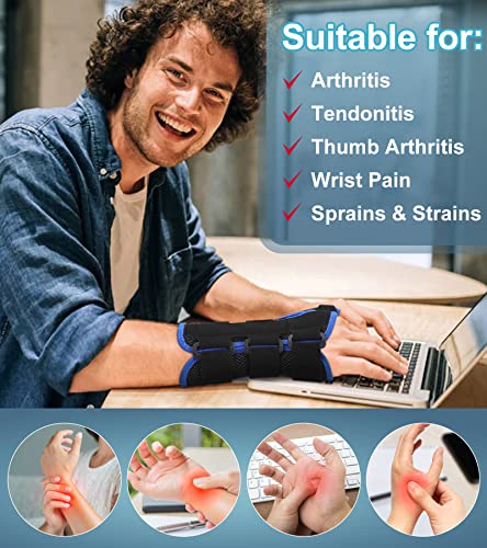 Wrist Brace With Thumb Spica Splint - Adjustable Thumb Wrist Support For Arthritis, Sprains, Tendonitis, Ligament Injury, Carpal Tunnel, De Quervain's Tenosynovitis And Sports Protection Fit Women & Men (Left Hand) #TOP3