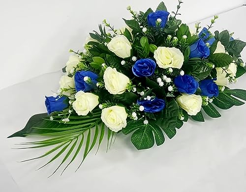Artificial Silk Funeral Flowers For Cemetary Coffin Spray - 2ft or 3ft - Image 5