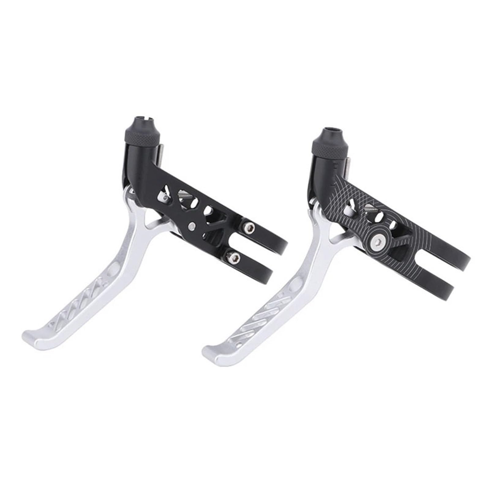 Pmagsyq Silver A Pair Bike Brake Rear Drum Bike Rear Brake Drum Fit For Brompton Folding Bike Ultralight Hollow V Brake Lever Handlebar Brake Levers Cnc Aluminum Alloy(Silver A Pair)