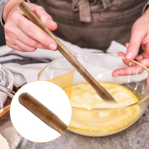Kifmurase 11 Inch Wooden Sourdough Bread Mixing Stir Stick Spurtle Sourdough Whisk Bread Making Tools Acacia Wooden Paddle Stirring Stick for Kitchen Cooking (2 Pack)