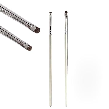 Mini Smudge Brush for Eyeliner,2 PCS Small Smudge Brush for Precision Eyeshadow and Eyeliner,Eyeliner Brush for Powder Gel Cream Liquid Concealer,Eye Makeup Brush Set