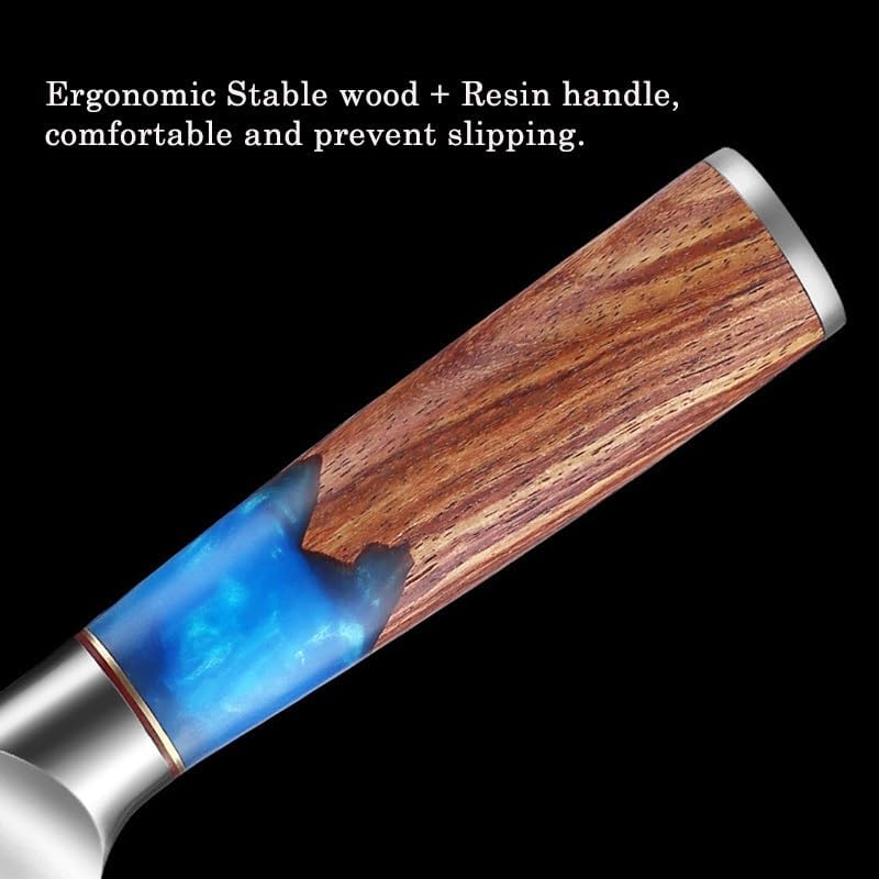 Meat Cleaver,Cleaver Knife, 7 Inch Kitchen Knife 5Cr15MoV Steel Kitchen Knives Anti-Sticking Japanese Style Handmade Forged Knife Wood Resin Handle