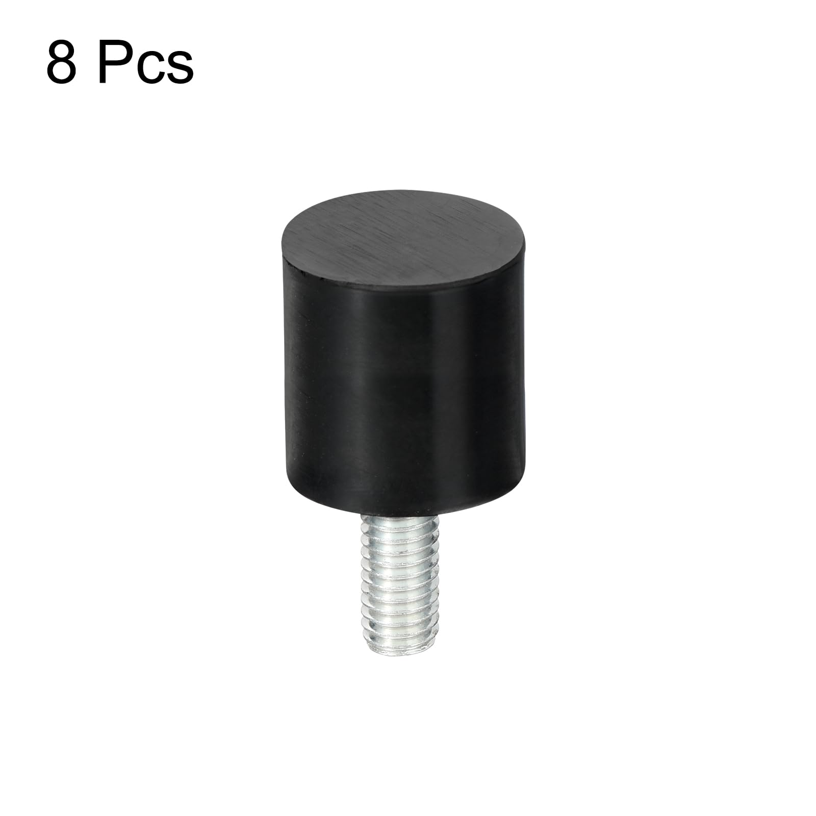 QUARKZMAN M5 Gumowe uchwyty z gwintem, izolatory wibracji, amortyzator cylindryczny z kołkami 15 x 15 mm 8 szt