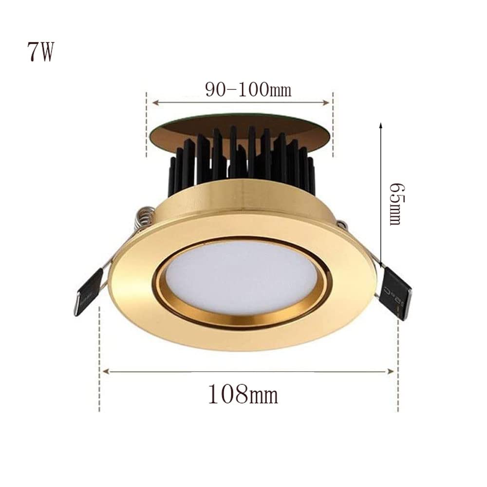 Lot de 14 Luminaires Encastrés LED de Style Nordique Moderne 3 W en Aluminium Doré avec Disque de Finition pour Usage Domestique Et Commercial