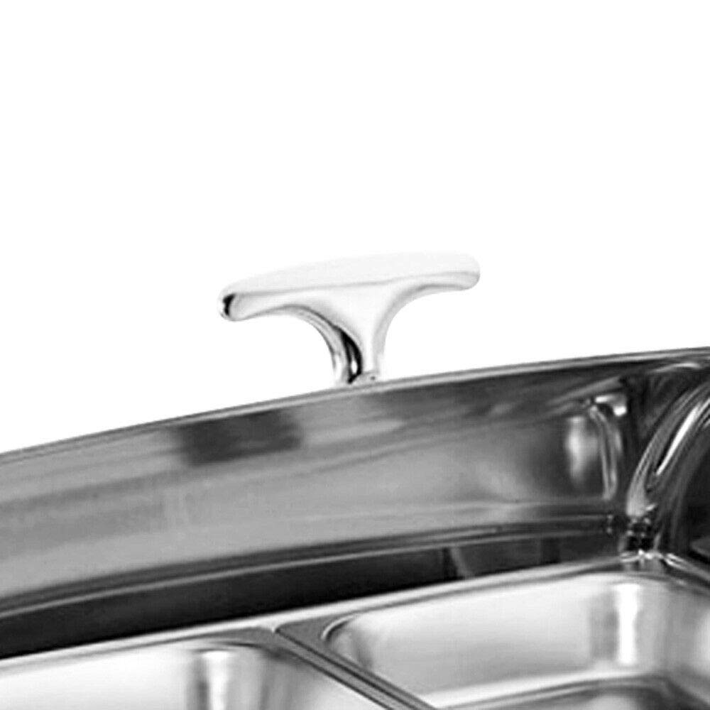Scaldavivande da 9 l, in acciaio inox, resistente per chafing Dish Buffet, con 2 bruciatori, per buffet, ricevimenti di catering, kitchen party