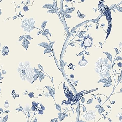 Laura Ashley Royal Blue Removable Wallpaper Cover