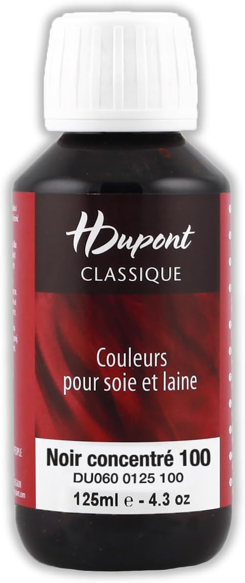 Hdupont Steam Fixed Silk Paints - 125Ml Bottles (Colour Choices Available!) - 100 - Black