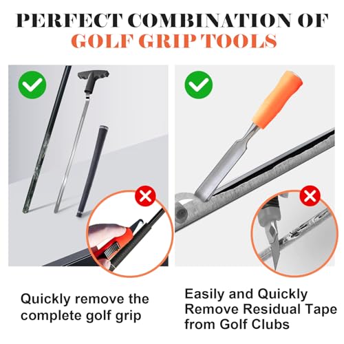 Golf Grip Tape Stripper Remover Tool & Golf Grip Removal Tool - Golf Grip Kit,Groove Remover Saver for Standard Length Swinging Grips，High-Carbon Steel Golf Club Tool， Golf Tools Golf Grip Tool by THE GOLFER STORE - Used condition - Image 2