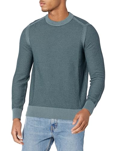 BOSS Men's Two Tone Cotton Mix Knit Sweater