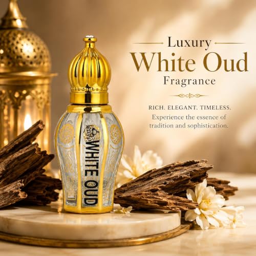 Image of White Oud Luxury Attar for Unisex, Long Lasting & Non-Alcoholic, Pure Natural Roll-on Attar, Perfume for Men & Women, Suitable for Every Occasion, 12 ml