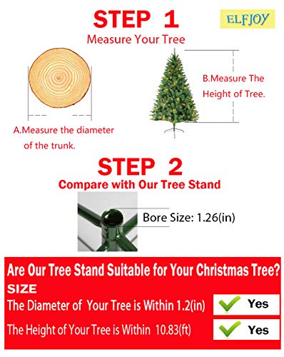 Elfjoy Christmas Tree Stand 19.7 Inches Iron Metal Bracket Rubber Pad With Thumb Screw  thumb #4