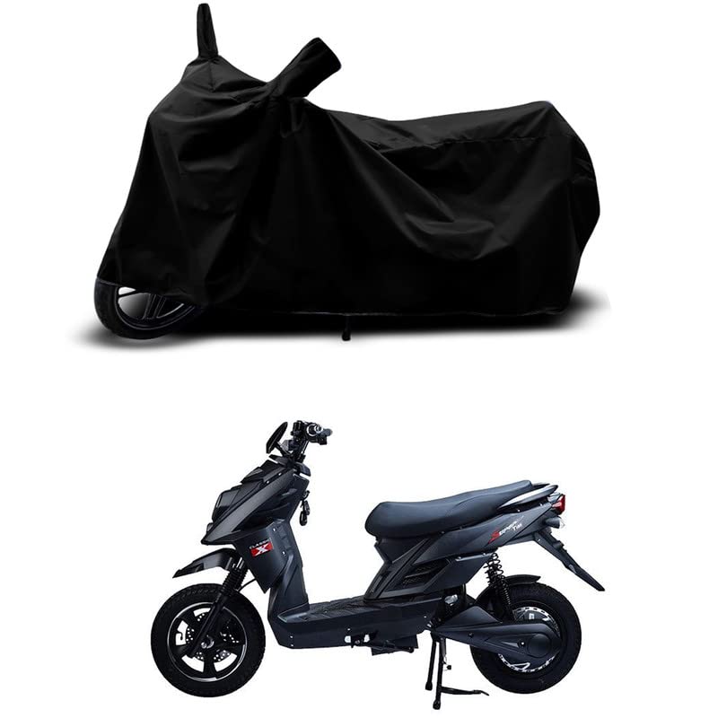 Image of 100% Scratchproof /UV-Rays /Heat Protection /Birds Dropping /Water Resistant /Dust Proof /Waterproof /Full Bike Scooty Two Wheeler Body Cover Compatible for T 133 All Varients[Black]