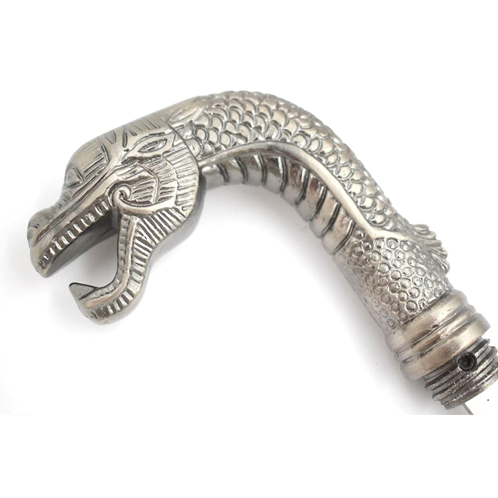 Snake Eye Tactical 34.5-Inches Walking Cane Pewter Handle with Small Storage NO Blade (3066) (3080)