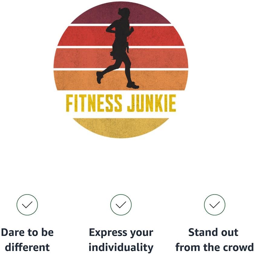 Fitness Junkie Racerback Cropped Tank - Retro Vintage Women's Tank - Cool Design Tank Top