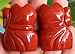 Pair Hand Carved Gemsone Left Hand Right Hand Fortune Cat Mascot Home&Garden Figurine 1.5‘’ (Flame Jsper)