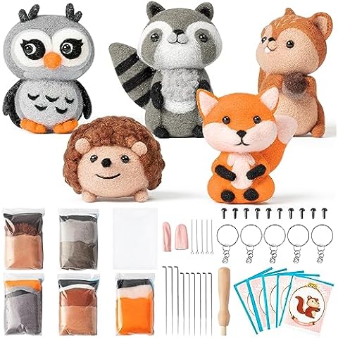 WATINC Woodland Wool Needle Felting Kit Cover
