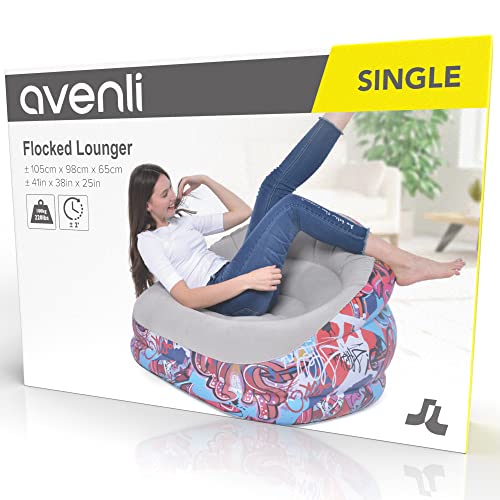 Aufblasbarer Sessel Avenli Graffiti-Luftsessel 105 x 98 cm