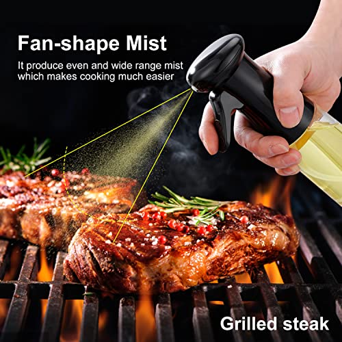 Image of Oil Sprayer for Cooking, Olive Oil Sprayer Mister, Oil Spray Bottle, Portable Oil mister Sprayer Vinegar Spritzer for Air Fryer, Salad Making, Baking, BBQ, Roasting, Frying(A-210ml)