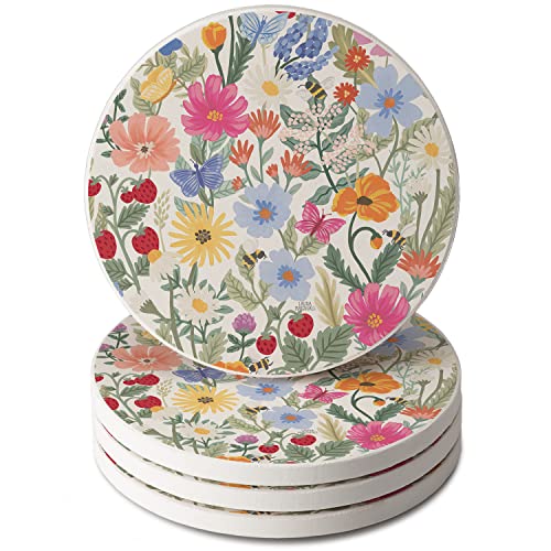 Thirstystone Wild Meadow 4 Pack Absorbent Stone Coasters