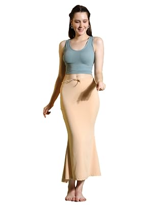 Amazon Brand - Anarva Lycra Saree Shapewear Petticoat for Women,Petticoat,Skirts for Women,Shape Wear Dress for Saree(Fi
