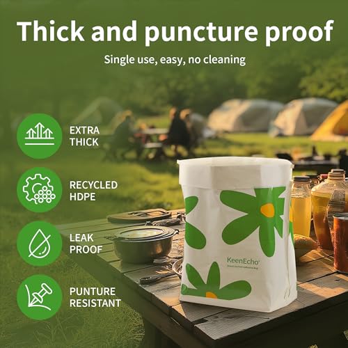 Image of Disposable Car Garbage Bin Bags 60 PCS, Leak-proof Cleaning and Vomit Bags, Recycled HDPE, Easy Stick-On and Stand Design, Disposable Small Garbage Bags