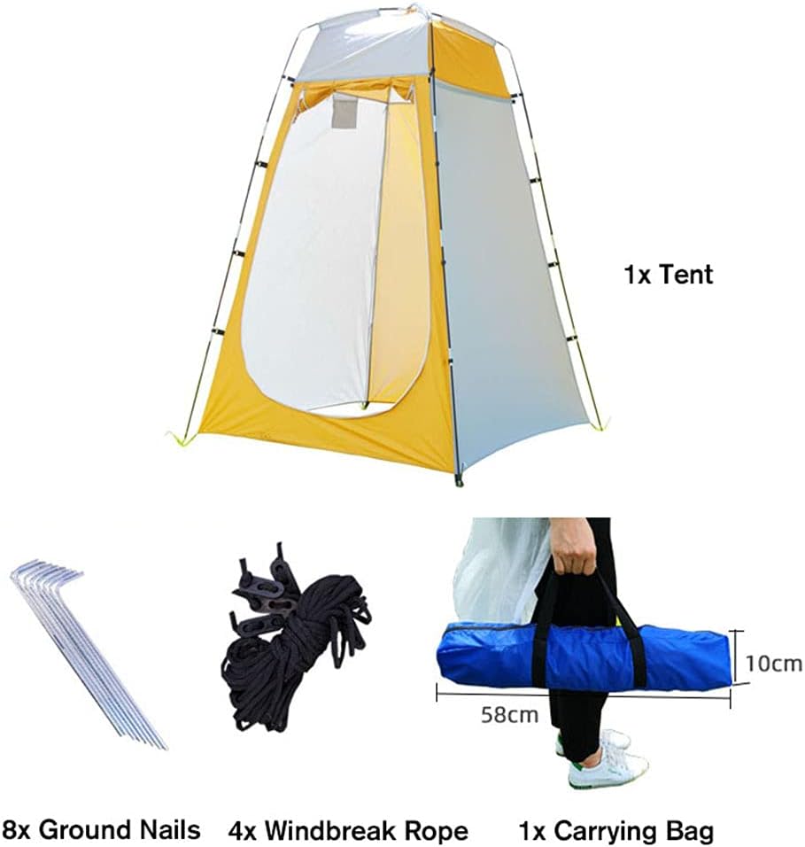 Changing Room Privacy Tent – Instant Portable Outdoor Shower Tent for Camping Foldable Toilet Shower Privacy Shelters with Carrying Bag