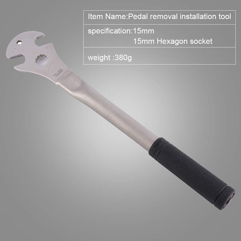 Grosse Clé à Pédale 15mm Ultra Robuste Pour Vélo Route/VTT - Outil De Réparation Indispensable