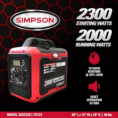 Simpson 2300 Watt Inverter Generator 70123 - Thumbnail 2