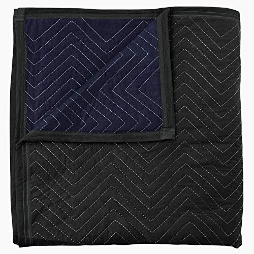 Sure-Max Packing & Moving Blankets - 80" x 72" (35 lb/dz Weight) - Pro Economy - 12 Pack Black Quilted Shipping Furniture Pads