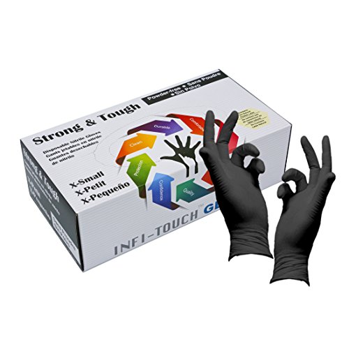 Heavy Duty Nitrile Gloves, Infi-Touch Strong & Tough, High Chemical Resistant, Disposable Gloves