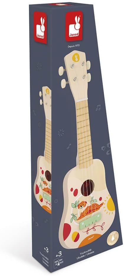 Janod Youkoulele aus Holz Sunshine - Musikalisches Geschenk für kleine Musiker Photo 2