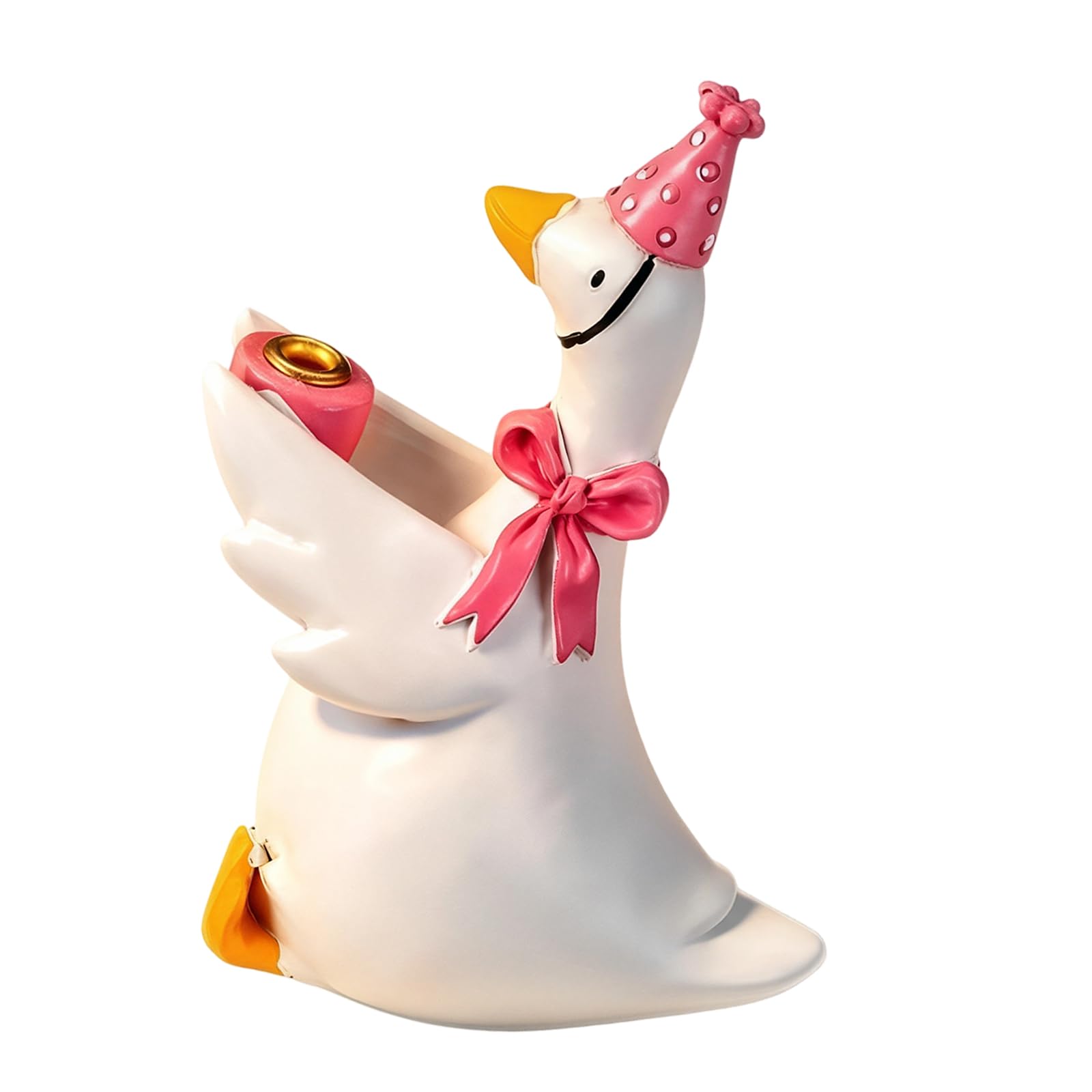 Tsophreniq Silly Gooses Cake Holders Cake Stick Holders Resin Gooses Statue Cakes Toppers Decoration for Showers Candlestick