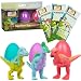 SCS Direct Animal Planet Super Grow Dinosaur Eggs 3 Pack - Dino Egg Toys Hatch and Grow to 3X Size in Water - Velociraptor, Pachycephalosaurus, & Corythosaurus w Educational Fact Cards