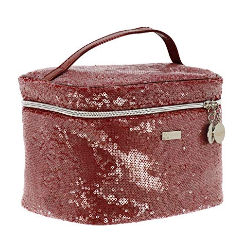 Preisvergleich Produktbild Kamille Milano Kosmetiktasche mit Pailletten, Rot