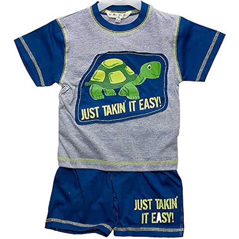 Bedlam Boys Dinosaur T-Rex Shark Camo Short Long Pyjamas Sets UK Seller - Turtle - 2/3 Years Cover