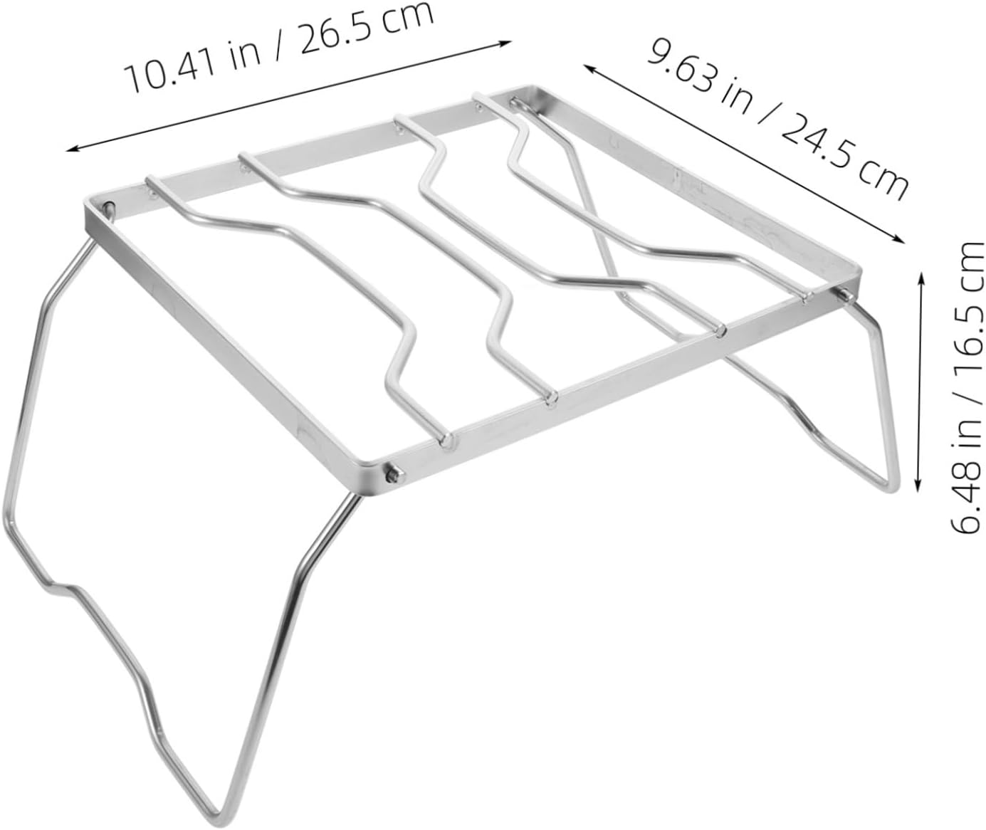 Foldable Stainless Steel Camping Grill Rack Portable BBQ Stand for Campfire Cooking Multi-Functional Cooking Campfire Stand for Outdoor Activities