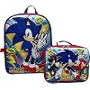Ruz Sonic The Hedgehog 16 Inch Backpack With Detachable Matching Lunch Box (Sonic I)