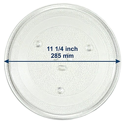 Hqrp 11-1/4 Inch Glass Turntable Tray Compatible With Magic Chef 203500 Mco160Uw Mco165Ub Mco165Uw Mcp13E1St Mct9E1St Mcd990W Mcd991Arb Mcd991Ars Mco160S Mco160Ub Mco160Uq Microwave Oven Plate #TOP1