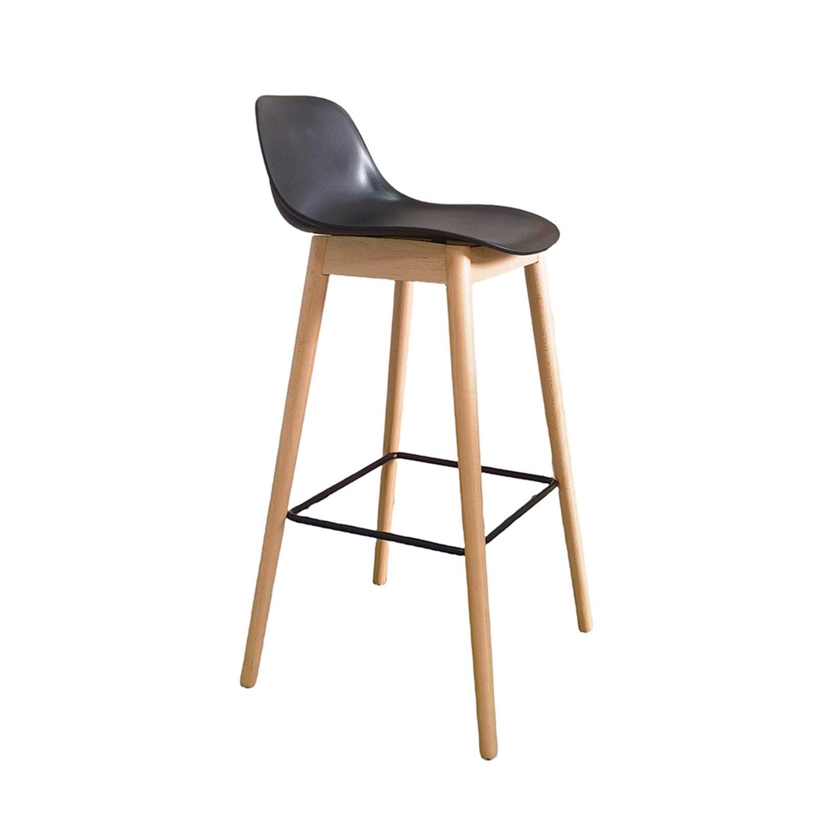 Tabourets de bar en bois avec dossier au design simple et créatif
