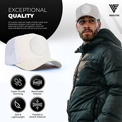 Image of Urban Effort Trucker Hat for Men - Mesh Back Baseball Cap, 5 Panel Snapback Hats for Men and Women