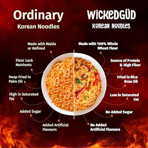 WickedGud Korean Instant Noodles Fiery Pack of 5 · 67 g (335 g total) - Image 6